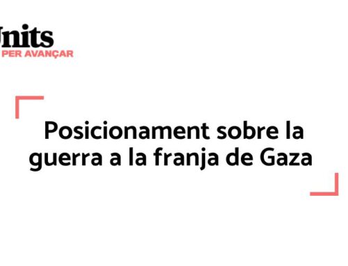 Posicionament sobre la guerra a la franja de Gaza
